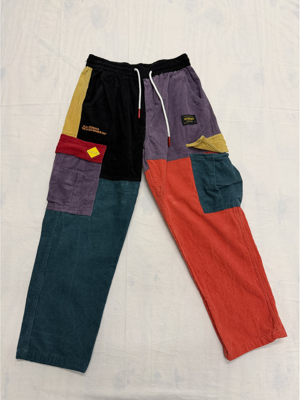 Aelfric Eden Multicolor Patchwork Corduroy Pants